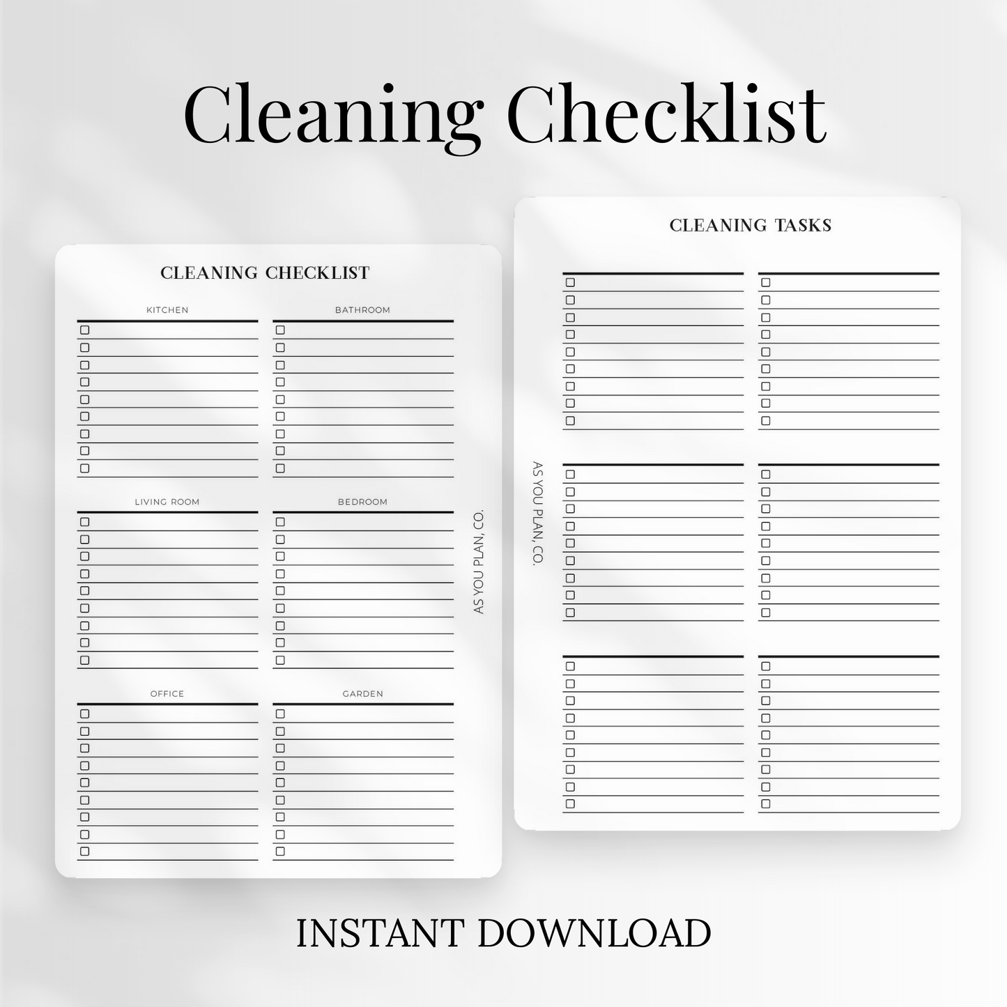 Printable Planner Insert | PDF in A5 and US Letter Formats