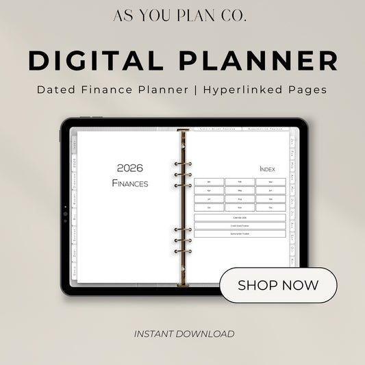 2026 Finance Budget Planner | Digital PDF Download